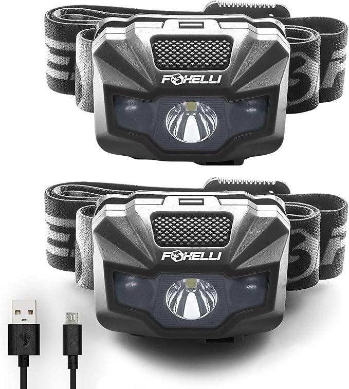 Foxelli USB Rechargeable Headlamp