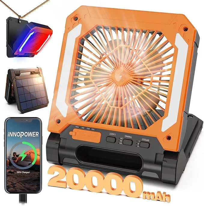best solar-powered camping fans