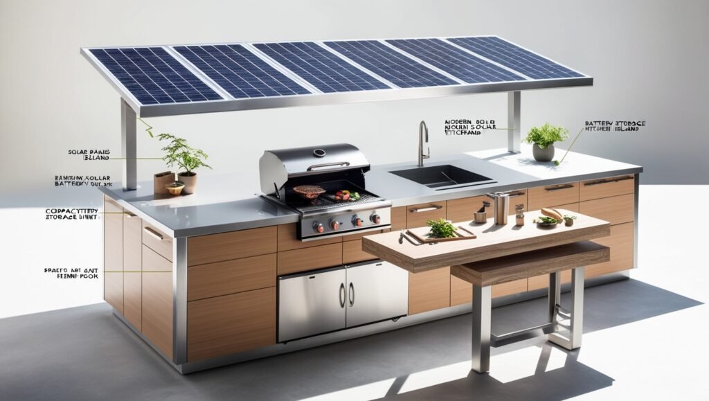 all-in-one solar outdoor kitchen islands