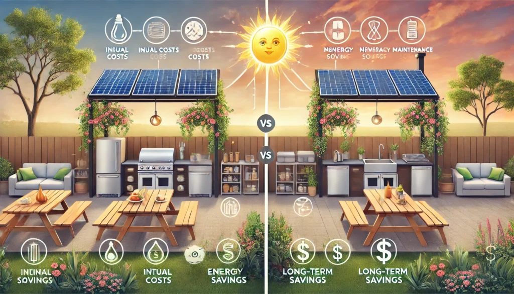 Cost Analysis: Solar-Powered vs. Traditional Outdoor Kitchens