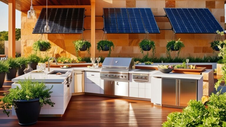 Outdoor Kitchen Energy-Efficient with Solar Appliances