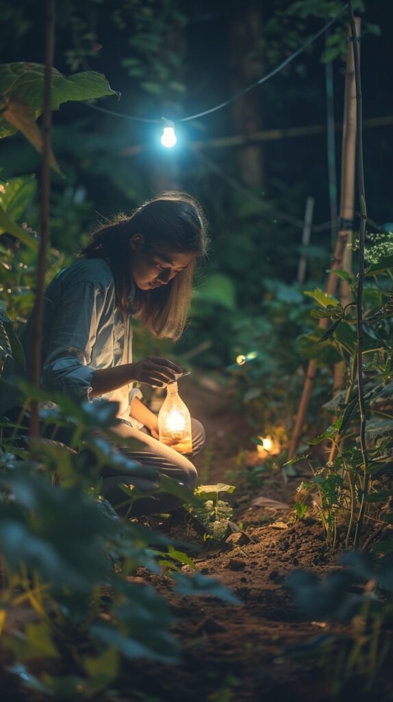 Repurposed Plastic Bottle Solar Lamps