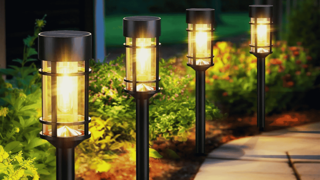 Path lights and garden stakes: