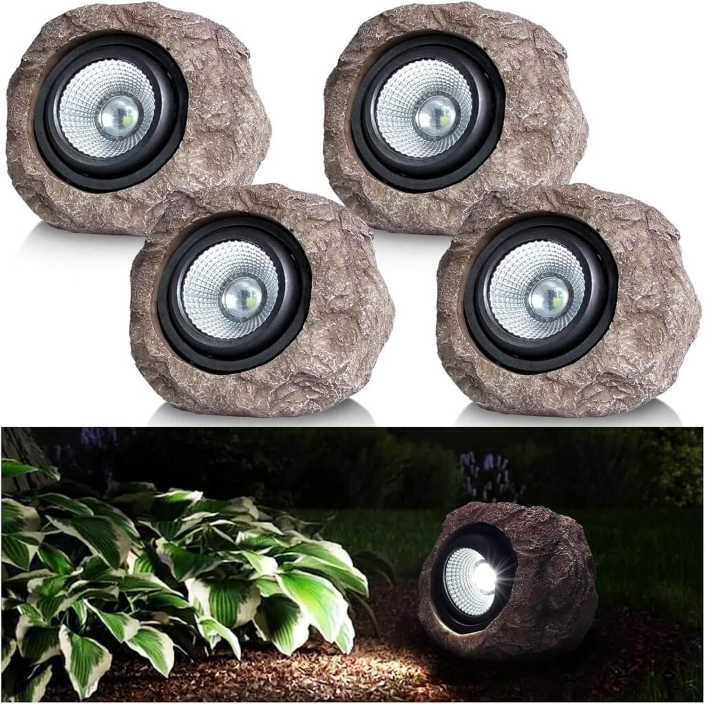 Candieslife Solar Garden Rock Lights