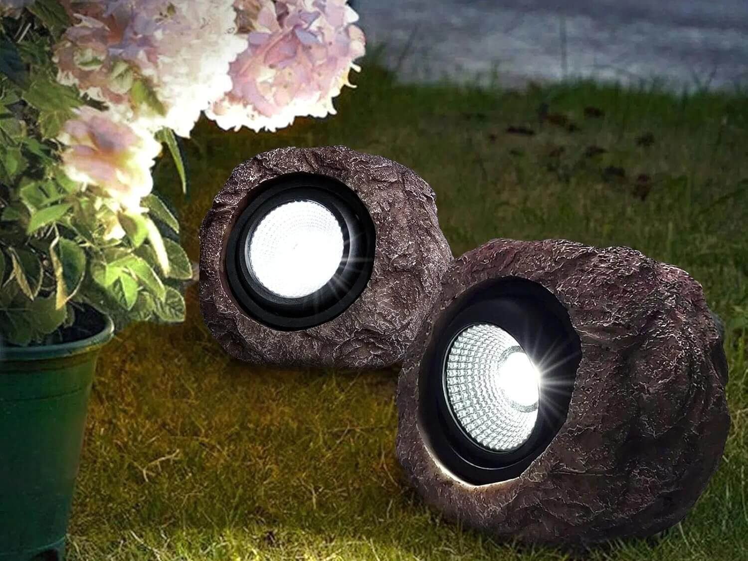 Candieslife Solar Garden Rock Lights