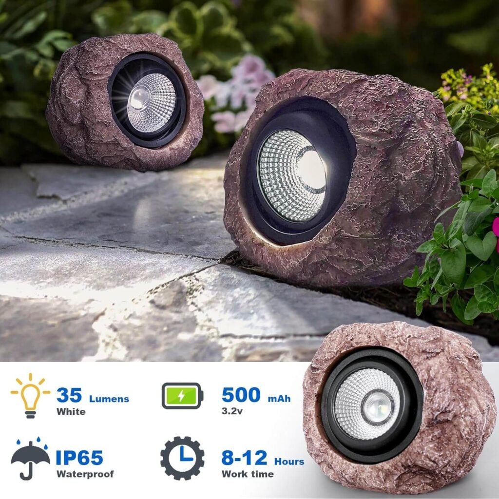 Cloud sakura Outdoor Solar Rock Light