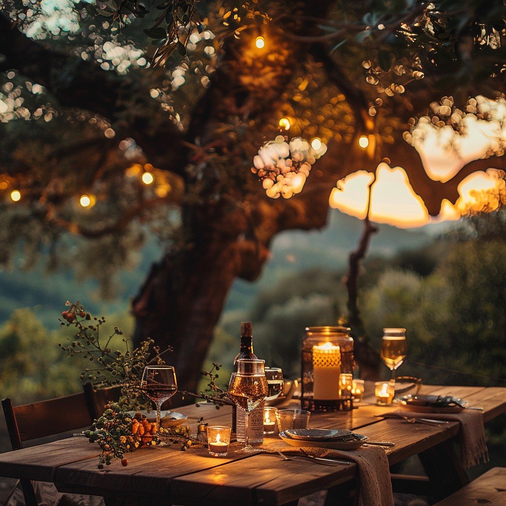 Enchanted Bottle Tree of lanterns