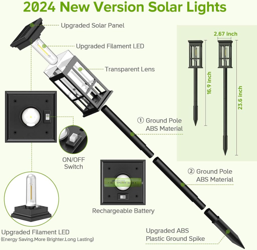 KOOPER Solar Pathway Lights 