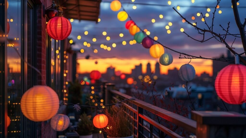 Small Balconies ith lanterns