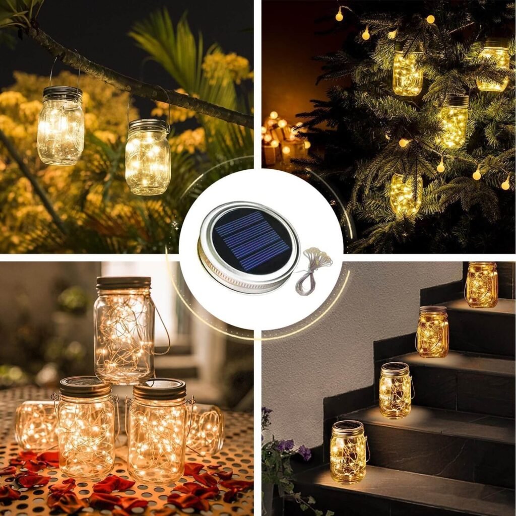 VOOKRY solar mason jar lights