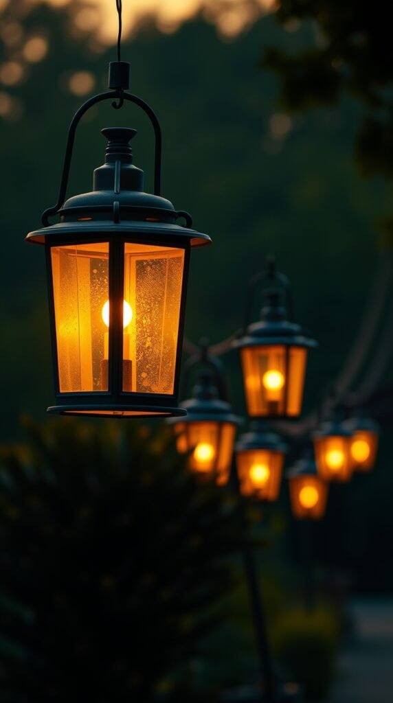 Lanterns on Shepherd's Hooks